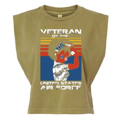 Female Veteran Of The United States Air Force, USAF Veteran Garment-Dyed Women's Muscle Tee