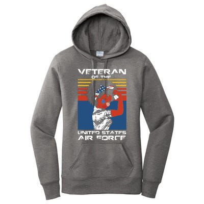 Female Veteran Of The United States Air Force, USAF Veteran Women's Pullover Hoodie