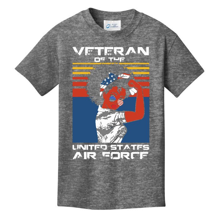 Female Veteran Of The United States Air Force, USAF Veteran Kids T-Shirt