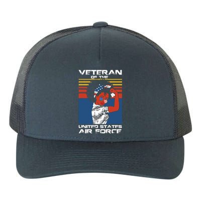 Female Veteran Of The United States Air Force, USAF Veteran Yupoong Adult 5-Panel Trucker Hat