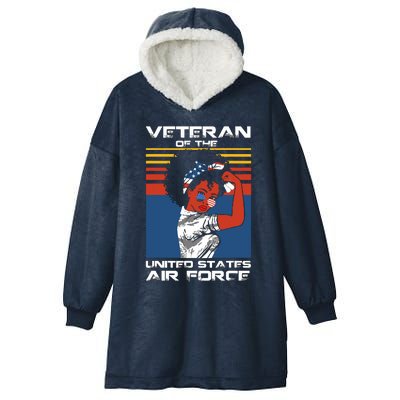 Female Veteran Of The United States Air Force, USAF Veteran Hooded Wearable Blanket