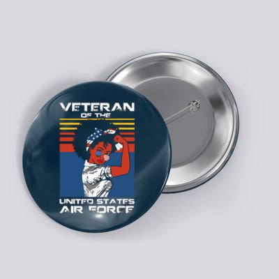 Female Veteran Of The United States Air Force, USAF Veteran Button