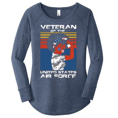 Female Veteran Of The United States Air Force, USAF Veteran Women's Perfect Tri Tunic Long Sleeve Shirt