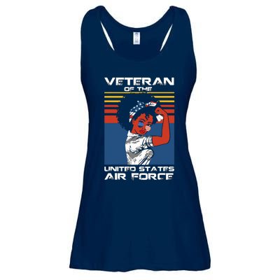 Female Veteran Of The United States Air Force, USAF Veteran Ladies Essential Flowy Tank