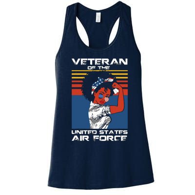 Female Veteran Of The United States Air Force, USAF Veteran Women's Racerback Tank