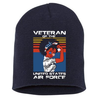 Female Veteran Of The United States Air Force, USAF Veteran Short Acrylic Beanie