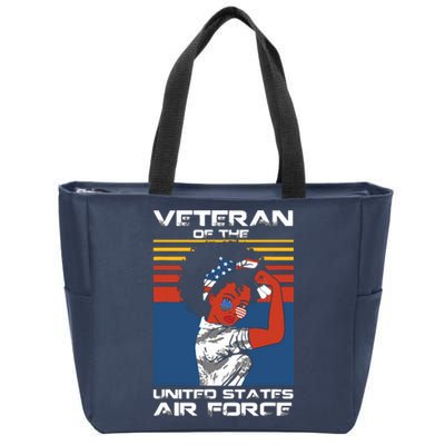 Female Veteran Of The United States Air Force, USAF Veteran Zip Tote Bag