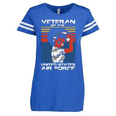 Female Veteran Of The United States Air Force, USAF Veteran Enza Ladies Jersey Football T-Shirt