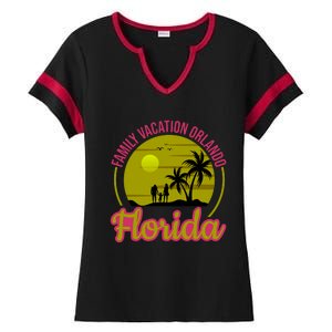 Family Vacation Orlando Florida Ladies Halftime Notch Neck Tee