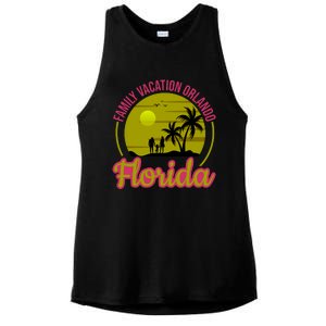 Family Vacation Orlando Florida Ladies PosiCharge Tri-Blend Wicking Tank