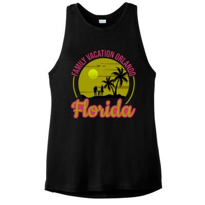 Family Vacation Orlando Florida Ladies PosiCharge Tri-Blend Wicking Tank