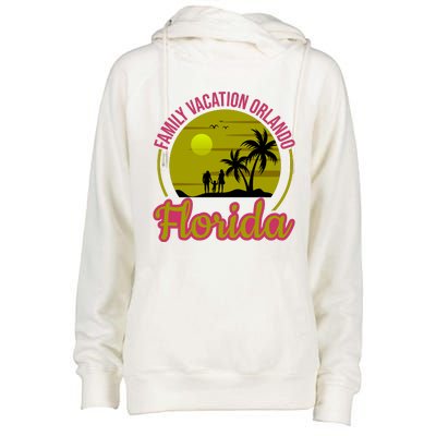 Family Vacation Orlando Florida Womens Funnel Neck Pullover Hood