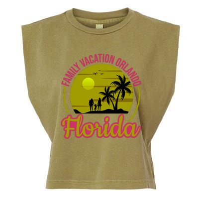 Family Vacation Orlando Florida Garment-Dyed Women's Muscle Tee