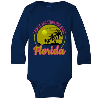 Family Vacation Orlando Florida Baby Long Sleeve Bodysuit