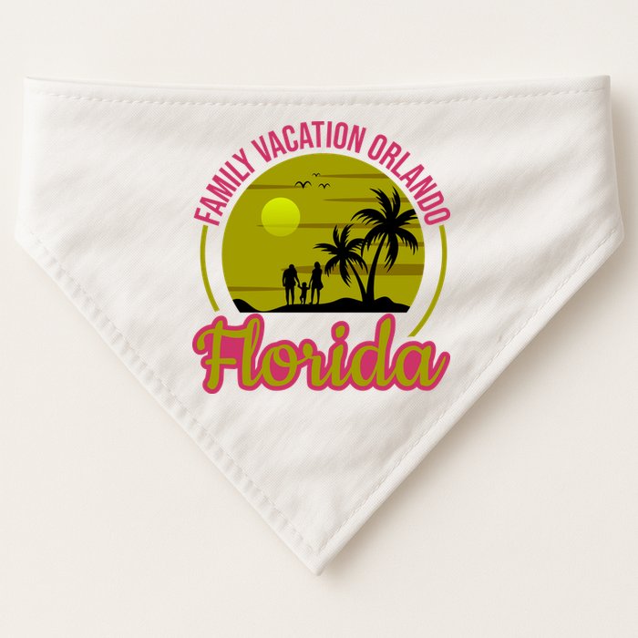 Family Vacation Orlando Florida USA-Made Doggie Bandana