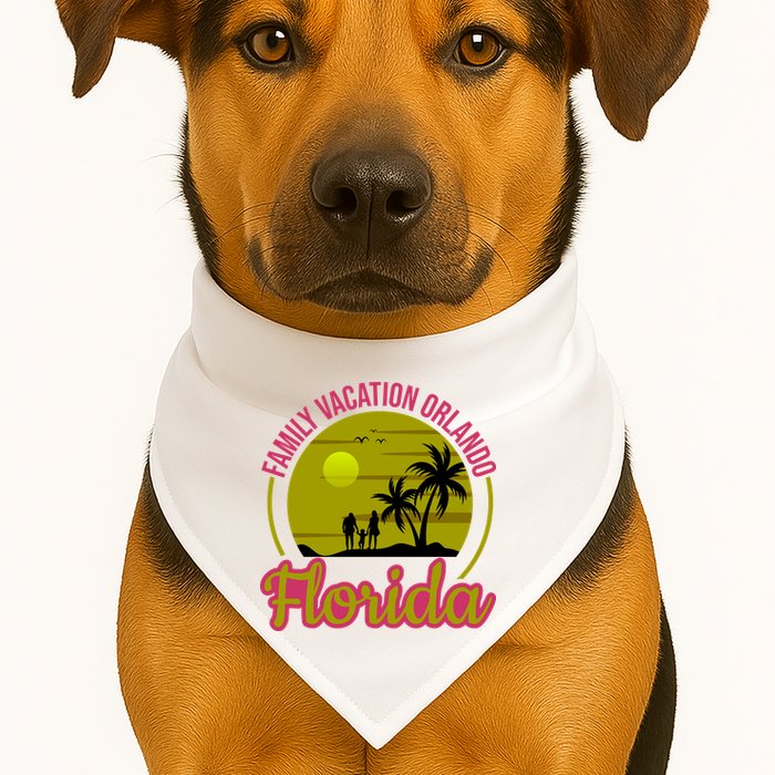 Family Vacation Orlando Florida USA-Made Doggie Bandana