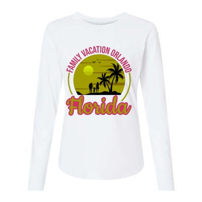 Family Vacation Orlando Florida Womens Cotton Relaxed Long Sleeve T-Shirt