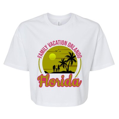 Family Vacation Orlando Florida Bella+Canvas Jersey Crop Tee