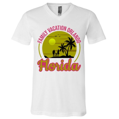 Family Vacation Orlando Florida V-Neck T-Shirt