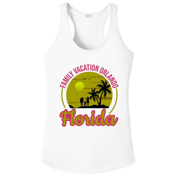 Family Vacation Orlando Florida Ladies PosiCharge Competitor Racerback Tank