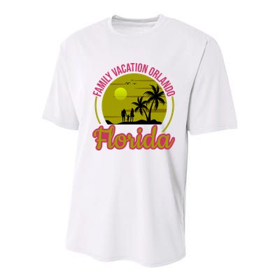 Family Vacation Orlando Florida Youth Performance Sprint T-Shirt