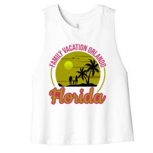 Family Vacation Orlando Florida Women's Racerback Cropped Tank