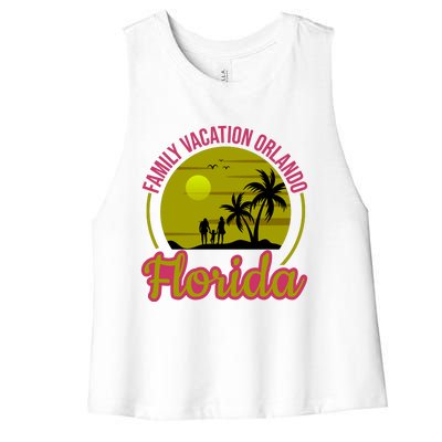 Family Vacation Orlando Florida Women's Racerback Cropped Tank