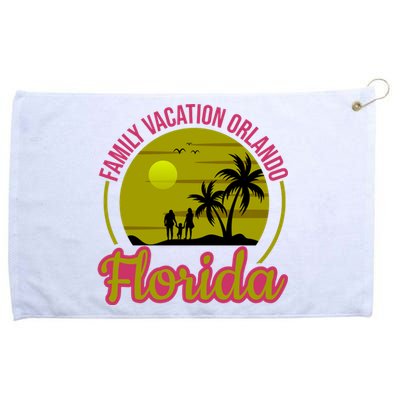 Family Vacation Orlando Florida Grommeted Golf Towel