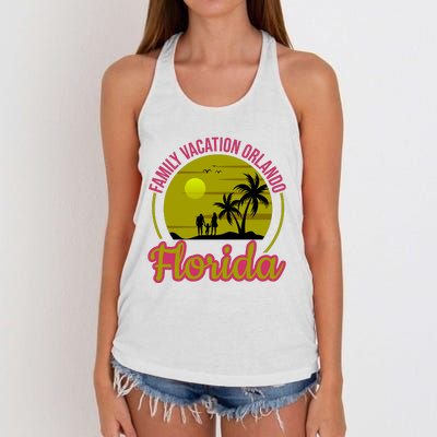 Family Vacation Orlando Florida Women's Knotted Racerback Tank