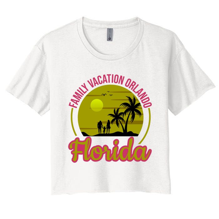 Family Vacation Orlando Florida Women's Crop Top Tee