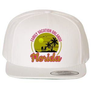 Family Vacation Orlando Florida Wool Snapback Cap