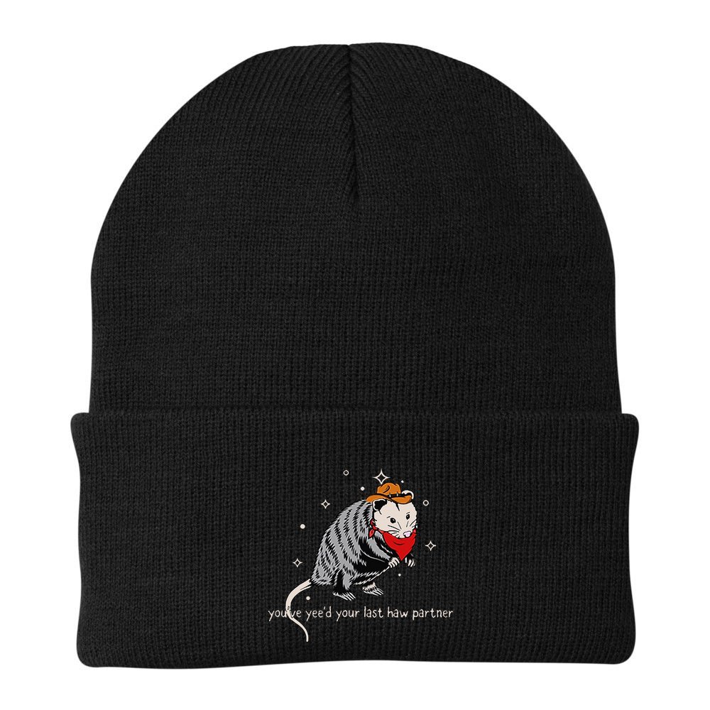 Funny Vintage Opossum Cowboy Hat Western Possum Lover Beanie
