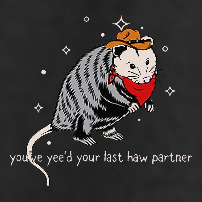 Funny Vintage Opossum Cowboy Hat Western Possum Lover Beanie