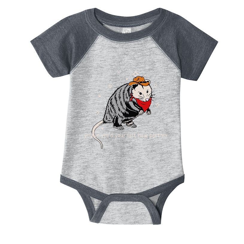 Funny Vintage Opossum Cowboy Hat Western Possum Lover Infant Baby Jersey Bodysuit