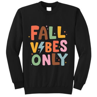 Fall Vibes Only Casual Autumn Halloween Graphic Sweatshirt