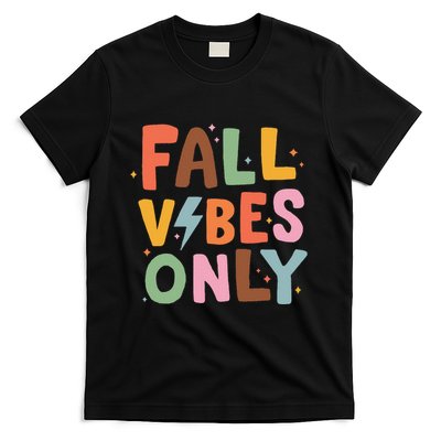 Fall Vibes Only Casual Autumn Halloween Graphic T-Shirt