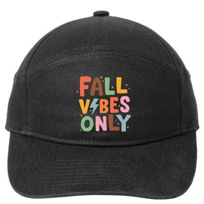 Fall Vibes Only Casual Autumn Halloween Graphic 7-Panel Snapback Hat