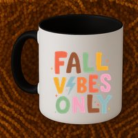 Fall Vibes Only Casual Autumn Halloween Graphic Mug