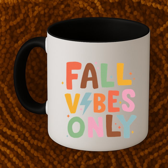Fall Vibes Only Casual Autumn Halloween Graphic Mug