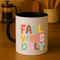 Fall Vibes Only Casual Autumn Halloween Graphic Mug