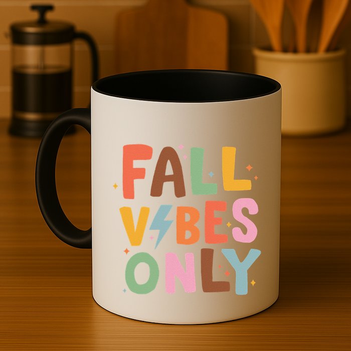 Fall Vibes Only Casual Autumn Halloween Graphic Mug