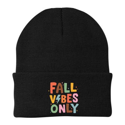Fall Vibes Only Casual Autumn Halloween Graphic Beanie