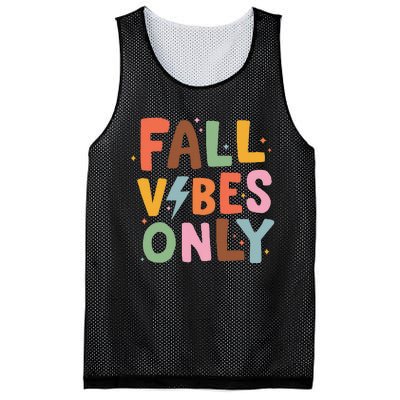 Fall Vibes Only Casual Autumn Halloween Graphic Mesh Reversible Basketball Jersey Tank