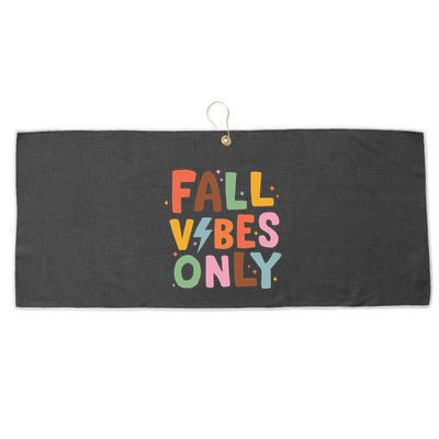 Fall Vibes Only Casual Autumn Halloween Graphic Large Microfiber Waffle Golf Towel