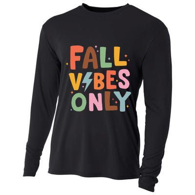 Fall Vibes Only Casual Autumn Halloween Graphic Cooling Performance Long Sleeve Crew