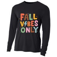 Fall Vibes Only Casual Autumn Halloween Graphic Cooling Performance Long Sleeve Crew