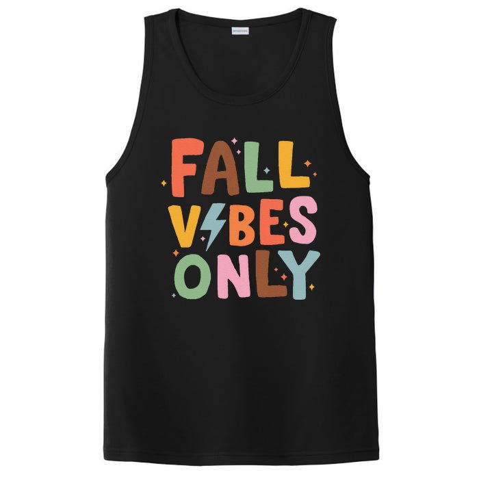 Fall Vibes Only Casual Autumn Halloween Graphic PosiCharge Competitor Tank