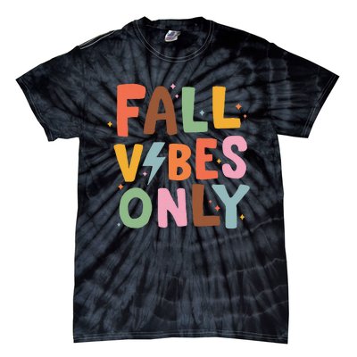 Fall Vibes Only Casual Autumn Halloween Graphic Tie-Dye T-Shirt