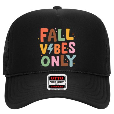 Fall Vibes Only Casual Autumn Halloween Graphic Trucker Hat