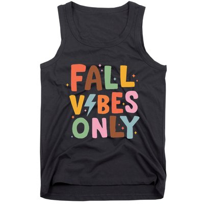 Fall Vibes Only Casual Autumn Halloween Graphic Tank Top